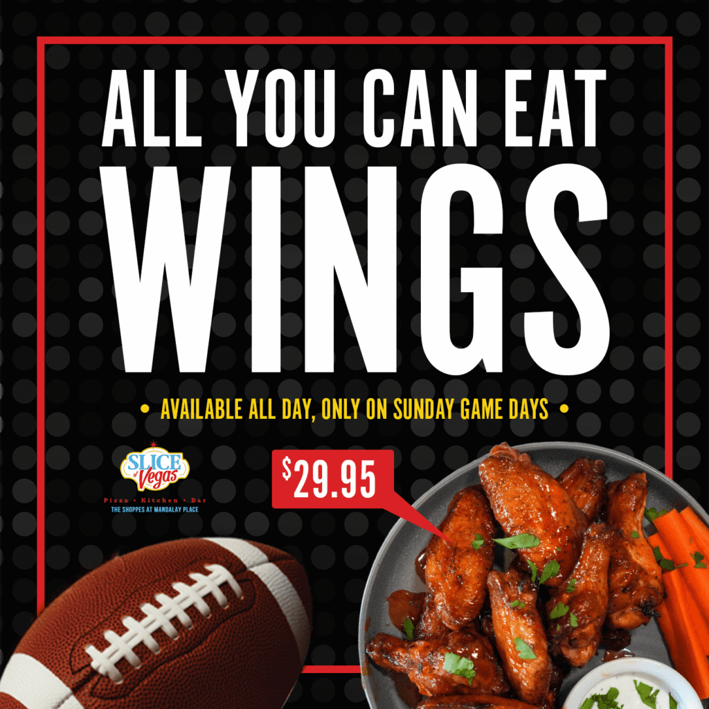 Slice of Vegas All You Can Eat Wings promo graphic